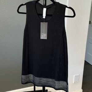MarlaWynne Black Knit Tunic Top NWT S
